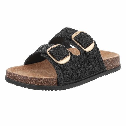 Damen Pantoletten - black - 12 Paar