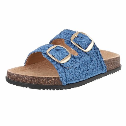 Damen Pantoletten - blue - 12 Paar