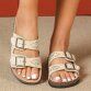 Damen Pantoletten - beige