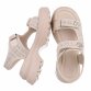 Damen Keilsandaletten - beige
