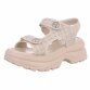 Damen Keilsandaletten - beige Gr. 38