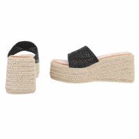 Damen Keilsandaletten - black