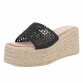 Damen Keilsandaletten - black - 12 Paar