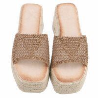 Damen Keilsandaletten - khaki