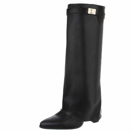 Damen High-Heel Stiefel - blackpu