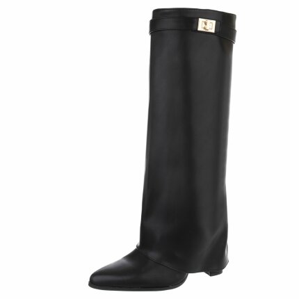 Damen High-Heel Stiefel - blackpu Gr. 39
