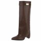 Damen High-Heel Stiefel - brownpu Gr. 41