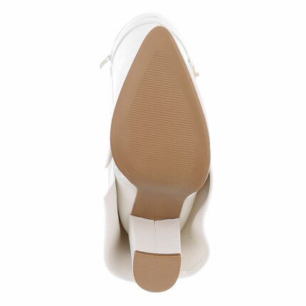 Damen High-Heel Stiefel - whitepu