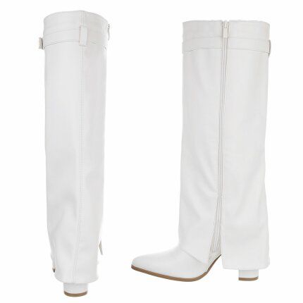 Damen High-Heel Stiefel - whitepu