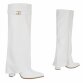 Damen High-Heel Stiefel - whitepu