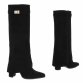 Damen High-Heel Stiefel - blacksuede