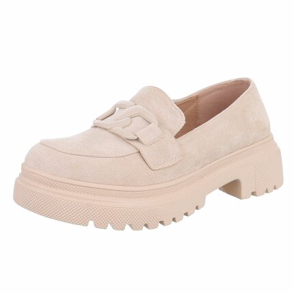 Damen Slipper - beige Gr. 39