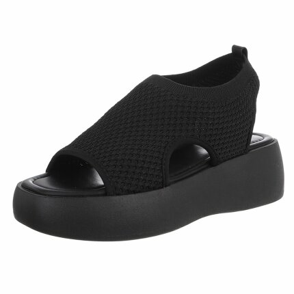 Damen Keilsandaletten - black - 12 Paar