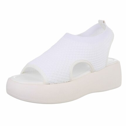 Damen Keilsandaletten - white - 12 Paar