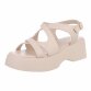 Damen Keilsandaletten - beige Gr. 41