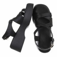 Damen Keilsandaletten - black