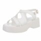 Damen Keilsandaletten - white - 12 Paar