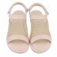Damen Flache Sandalen - beige