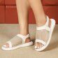 Damen Flache Sandalen - beige