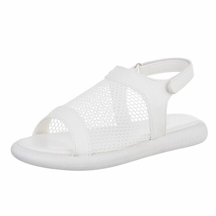 Damen Flache Sandalen - white Gr. 40