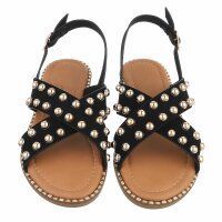 Damen Flache Sandalen - black
