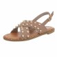 Damen Flache Sandalen - khaki - 12 Paar