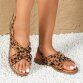 Damen Flache Sandalen - leopard