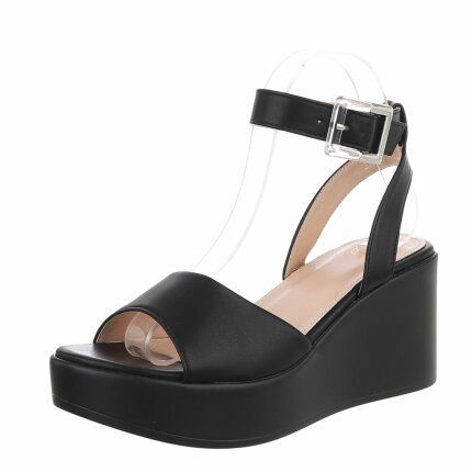 Damen Keilsandaletten - black