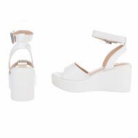 Damen Keilsandaletten - white