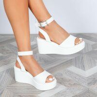 Damen Keilsandaletten - white
