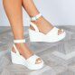 Damen Keilsandaletten - white