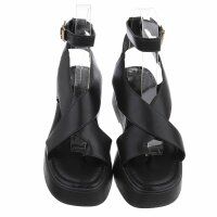 Damen Keilsandaletten - black