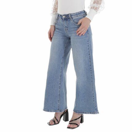 Damen Bootcut Jeans von Laulia - blue