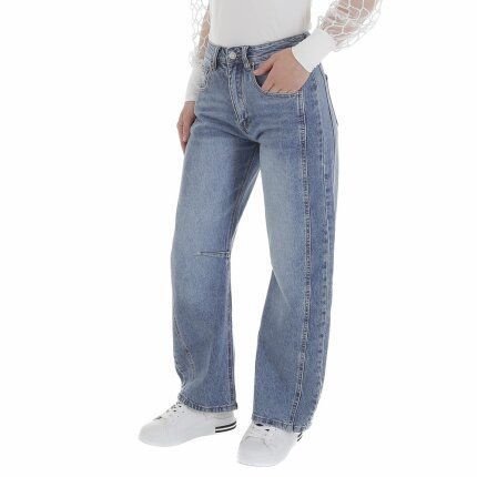 Damen High Waist Jeans von Laulia - blue