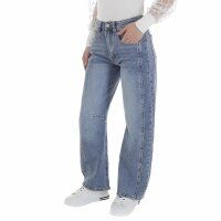 Damen High Waist Jeans von Laulia - blue