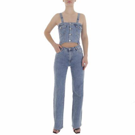 Damen Langer Jumpsuit von Laulia Gr. L/40 - blue