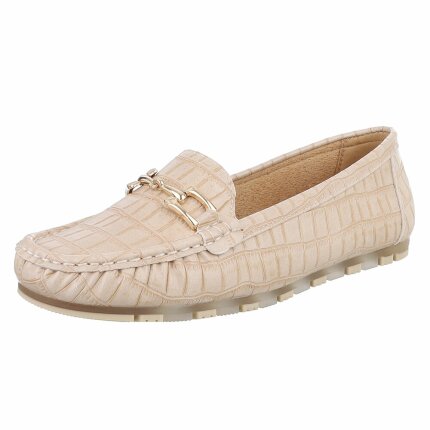 Damen Mokassins - beige Gr. 41