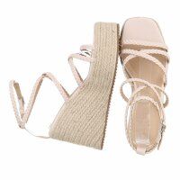 Damen Keilsandaletten - beige