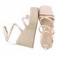 Damen Keilsandaletten - beige