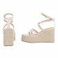 Damen Keilsandaletten - beige
