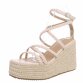 Damen Keilsandaletten - beige Gr. 36