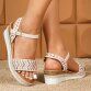 Damen Keilsandaletten - beige