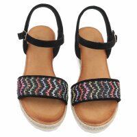 Damen Keilsandaletten - black