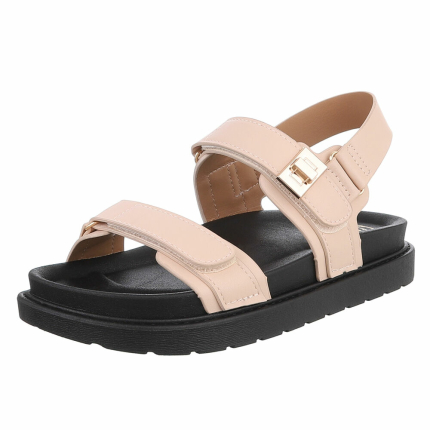 Damen Keilsandaletten - beige