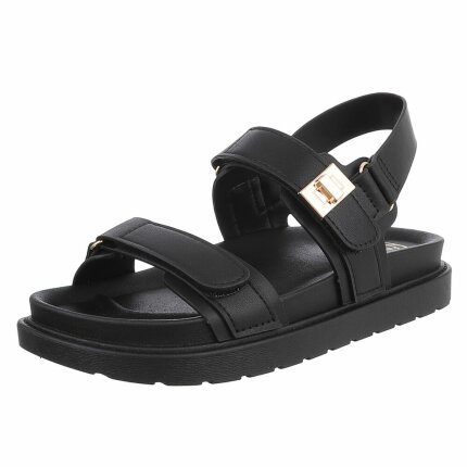 Damen Keilsandaletten - black Gr. 39
