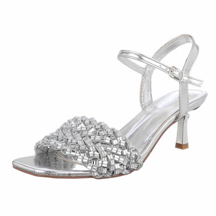 Damen Sandaletten - silver Gr. 39