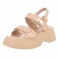 Damen Keilsandaletten - beige Gr. 39