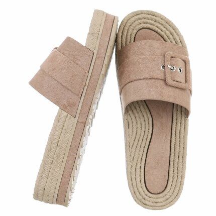 Damen Pantoletten - khaki