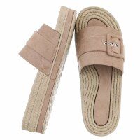 Damen Pantoletten - khaki