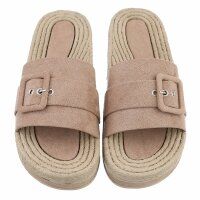 Damen Pantoletten - khaki